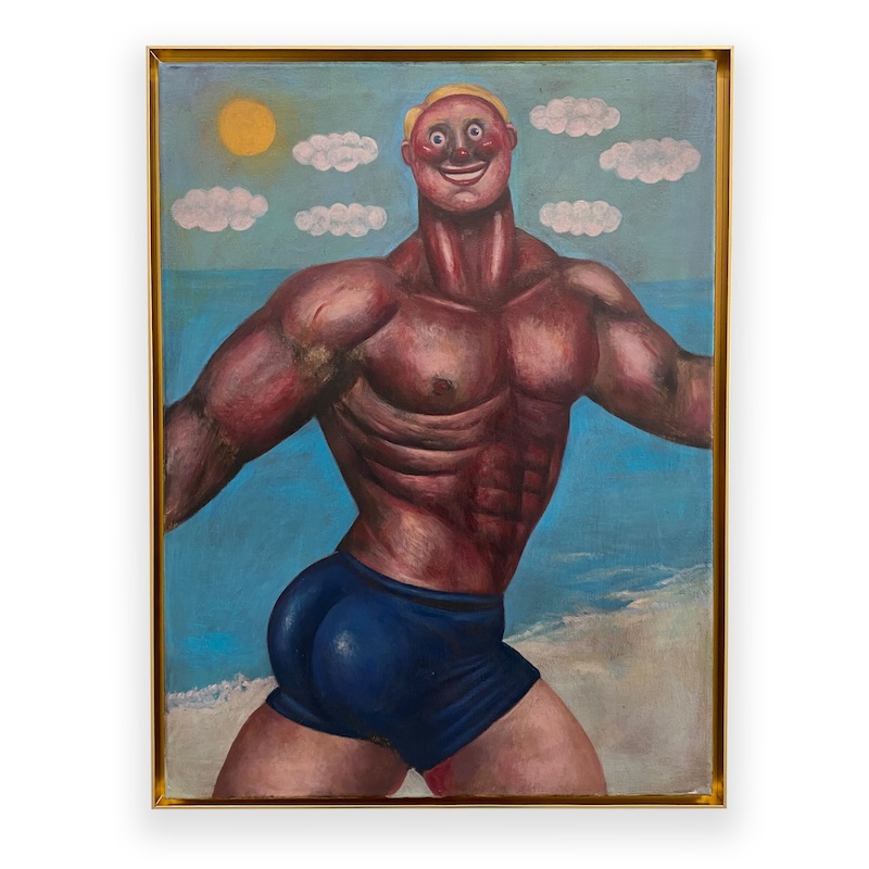 Happy Man at Beach, 2023